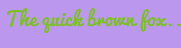 Image with Font Color 7BC120 and Background Color BB98EE
